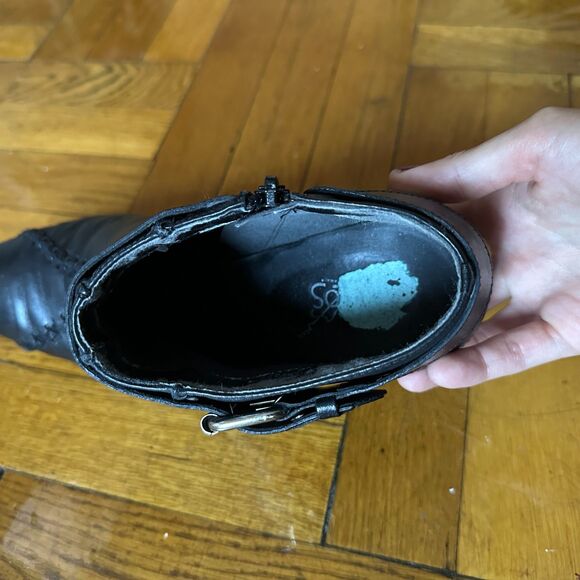 Carlos Santana Borderline Black Lethaer Bootie size 11US - Picture 6 of 8